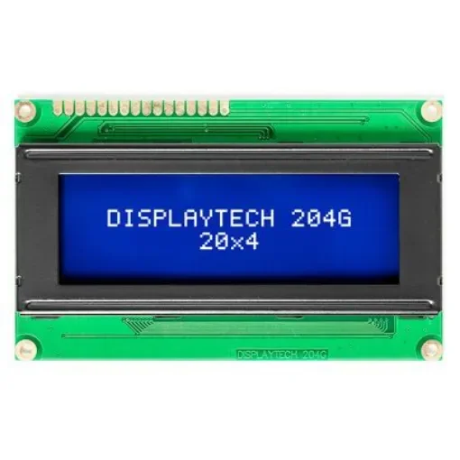 Displaytech 204G CC BC-3LP 204G Alphanumeric LCD Display, Yellow-Green on, Transmissive product image