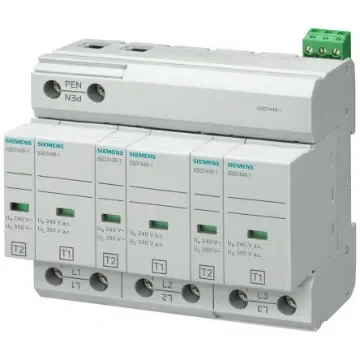 Siemens 3 Phase Surge Protector, 25kA, DIN Rail Mount - 5SD7443-1 product image