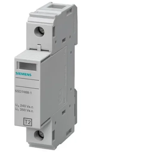 Siemens 1 Phase Surge Protector, 25kA, DIN Rail Mount - 5SD7461-0 product image