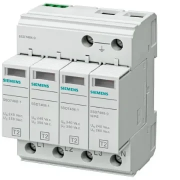 Siemens 1 Phase Surge Protector, 25kA, DIN Rail Mount - 5SD7464-0 product image