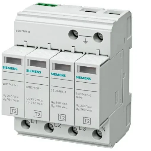 Siemens 1 Phase Surge Protector, 25kA, DIN Rail Mount - 5SD7464-0 product image