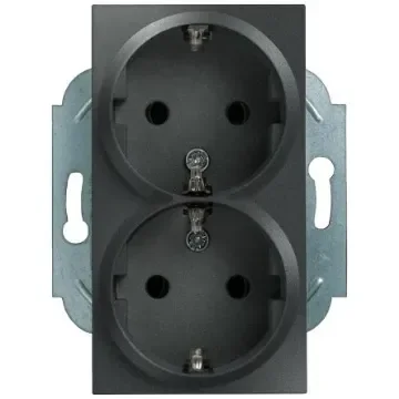 Siemens 2 Gang Plug Socket, 16A, Indoor Use - 5UB2212-5 product image