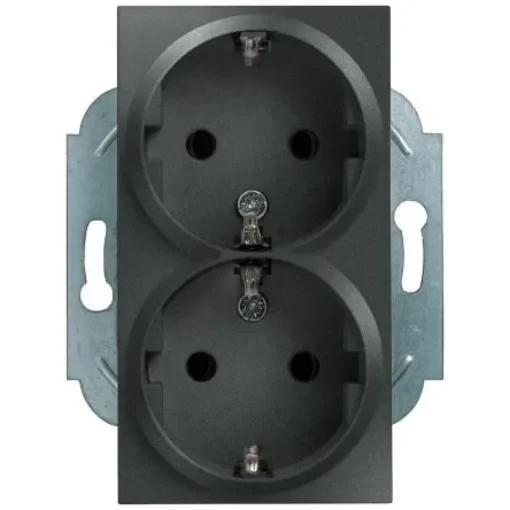 Siemens 2 Gang Plug Socket, 16A, Indoor Use - 5UB2212-5 product image