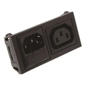 Bulgin C13, C14 Snap-In IEC Connector Male, 10A, 250 V, Fuse Size 5 x 20mm - BZH11/Z0000/00 product image