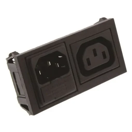 Bulgin C13, C14 Snap-In IEC Connector Male, 10A, 250 V, Fuse Size 5 x 20mm - BZH11/Z0000/00 product image