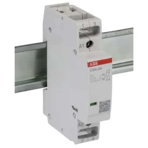 ABB ESB16-20N-01 ESB Contactor, 24 V ac/dc Coil, 2-Pole, 16 A, 3.7 kW, 2NO - 1SBE111111R0120 product image
