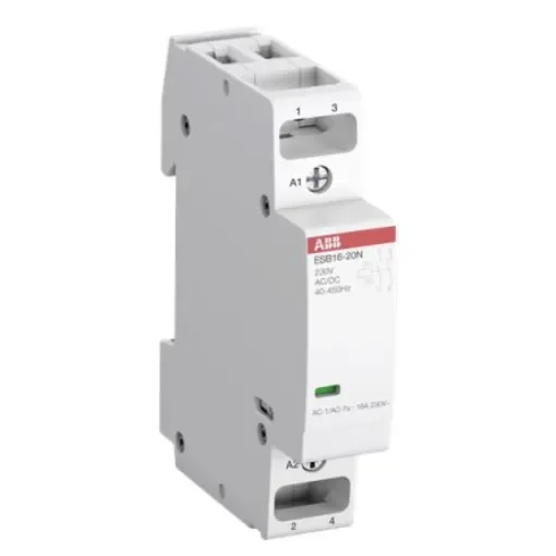 ABB ESB16-02N-07 ESB Contactor, 400 V ac Coil, 2-Pole, 16 A, 3.7 kW, 2NC - 1SBE111111R0702 product image