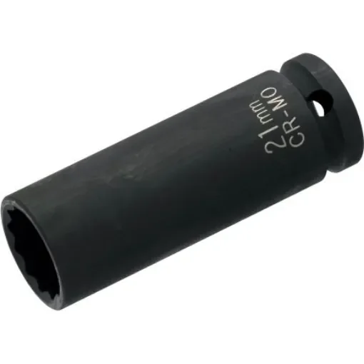 SAM 1/2 in Drive 17mm Impact Bit Socket, 12 point, 26mm, 85 mm Overall Length - 19143-17 product image