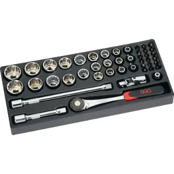 SAM 45-Piece Imperial 1/2 in Standard Socket Set with Ratchet, 6 point - 75-S45PM product image