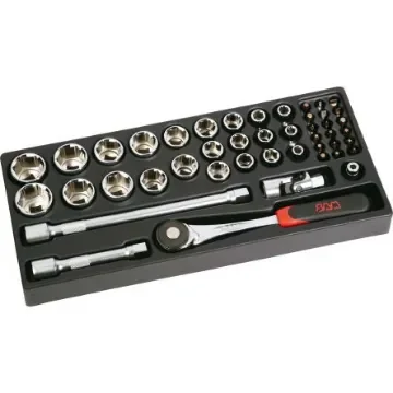 SAM 45-Piece Imperial 1/2 in Standard Socket Set with Ratchet, 6 point - 75-SH45PM product image