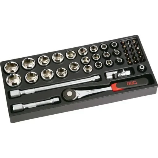 SAM 45-Piece Imperial 1/2 in Standard Socket Set with Ratchet, 6 point - 75-SH45PM product image