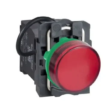 Schneider Electric, XB5 Red Universal LED Pilot Light Complete, 22mm Cutout, IP66, Round, 400V - XB5AV5B4 product image