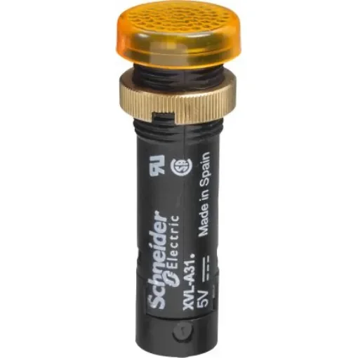 Schneider Electric XVL Series Yellow Panel Mount Indicator, 12V, 12mm Mounting Hole Size, IP40, IP65 - XVLA325 product image