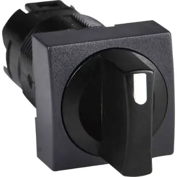 Schneider Electric ZB6 Series 2 Position Selector Switch Head, 16mm Cutout, Black Handle - ZB6CD28 product image