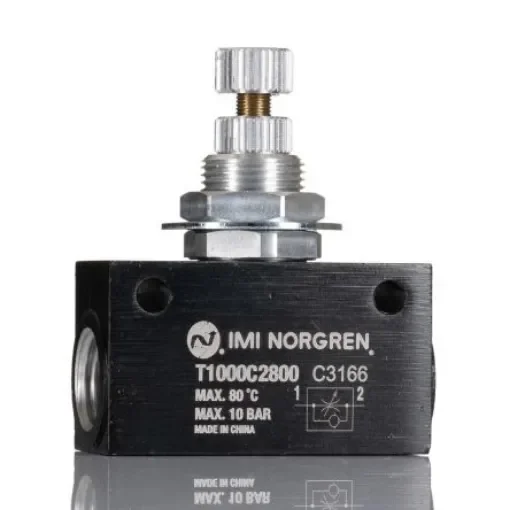 Norgren T1000 Series Threaded Flow Regulator, G 1/4 Female Inlet Port x G 1/4 Female Outlet Port - T1000C2800 product image