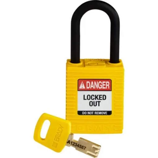 Brady LOTO-101 Key Weatherproof Nylon Padlock, 6.35mm Shackle, 38.00mm Body - 150232 product image