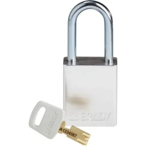 Brady LOTO-99 Key Weatherproof Aluminium Padlock, 6.35mm Shackle, 38.00mm Body - 150242 product image