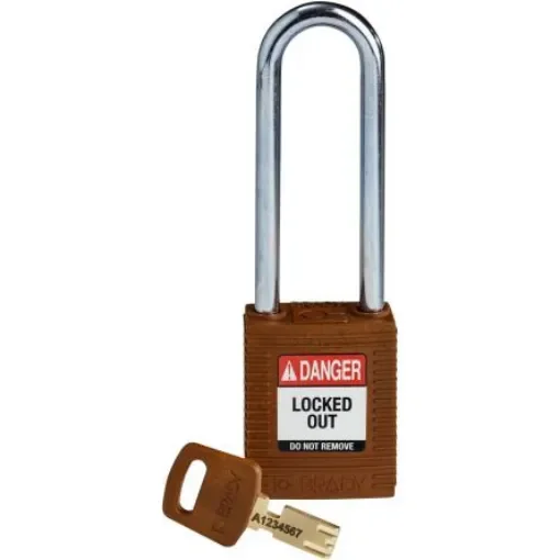 Brady LOTO-101 Key Weatherproof Nylon, Steel Padlock, 6.35mm Shackle, 38.00mm Body - 150247 product image