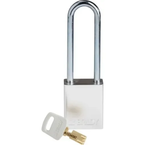 Brady LOTO-99 Key Weatherproof Aluminium Padlock, 6.35mm Shackle, 38.00mm Body - 150283 product image