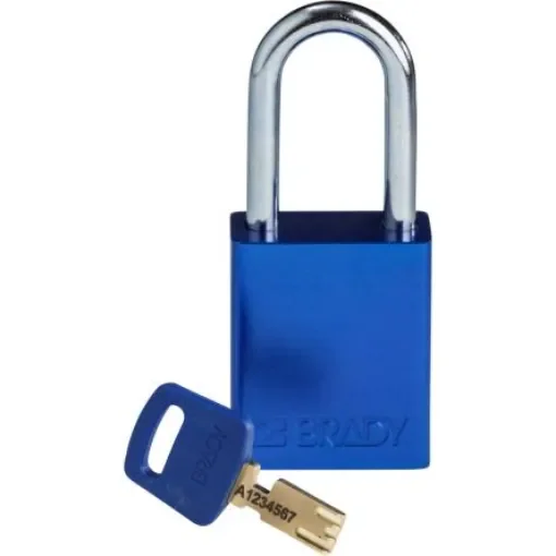 Brady LOTO-99 Key Weatherproof Aluminium Padlock, 6.35mm Shackle, 38.00mm Body - 150287 product image