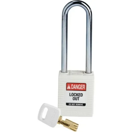 Brady LOTO-101 Key Weatherproof Nylon, Steel Padlock, 6.35mm Shackle, 38.00mm Body - 150295 product image