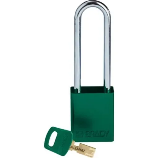 Brady LOTO-99 Key Weatherproof Aluminium Padlock, 6.35mm Shackle, 38.00mm Body - 150360 product image