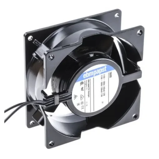 ebm-papst 3000 Series Axial Fan, 115 V ac, AC Operation, 89m³/h, 11W, 95mA Max, 92 x 92 x 38mm - 3600-718 product image