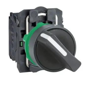 Schneider Electric Selector Switch - (2NO) 22.5mm Cutout Diameter 2 Positions - XB5AD23 product image