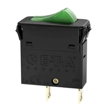 ETA Thermal Circuit Breaker - 3130  Single Pole 240V Voltage Rating Snap In, 5A Current Rating - 3130-F110-P7T1-W19QY7-5A product image