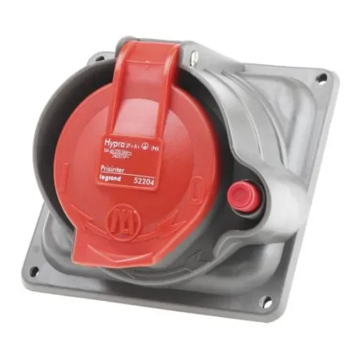 Legrand Right Angle Switchable IP44, IP55 Industrial Interlock Socket 3PN+E, 16A, 415 V - 0 522 04 product image