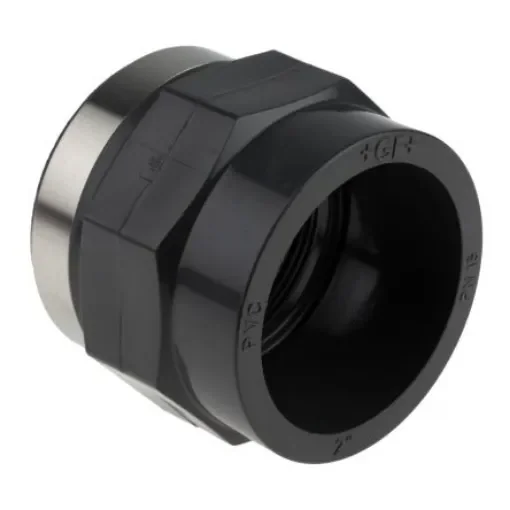 Georg Fischer Plastic Pipe Fitting, Straight Threaded Socket, Rp 2in to Cement 2in - 721911011 product image
