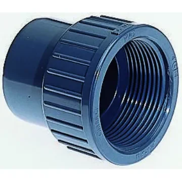 Georg Fischer Plastic Pipe Fitting, Straight Threaded Adapter, Rp 2in to Cement 2in - 721901411 product image