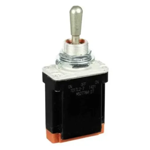 Honeywell Toggle Switch, Bushing Mount, (On)-Off-(On), SPDT, Wire Lead Terminal, 125V ac - 101TL2-7 product image