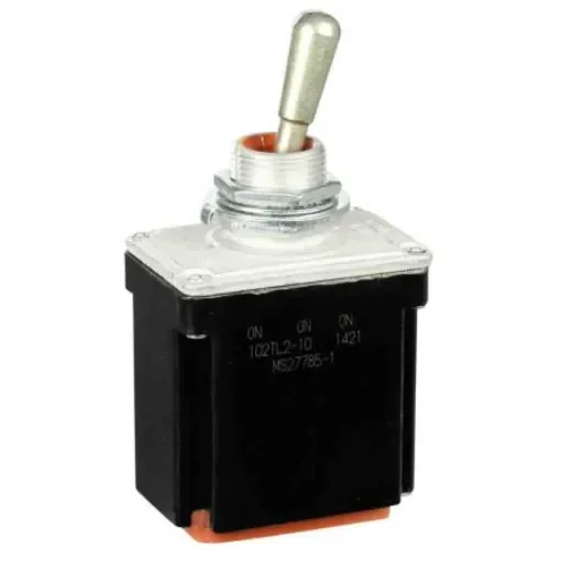 Honeywell Toggle Switch, Bushing Mount, On-On-On, DPDT, Wire Lead Terminal - 102TL2-10 product image