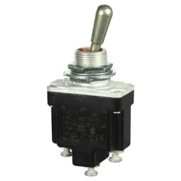 Honeywell Toggle Switch, Bushing Mount, On-Off-On, SPDT, Solder Terminal, 125V ac - 11TL1-1 product image