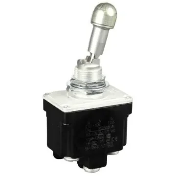 Honeywell Toggle Switch, Bushing Mount, DPDT, Screw Terminal, 125V ac - 2TL1-10N product image
