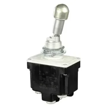 Honeywell Toggle Switch, Bushing Mount, DPDT, Screw Terminal, 125V ac - 2TL1-1N product image