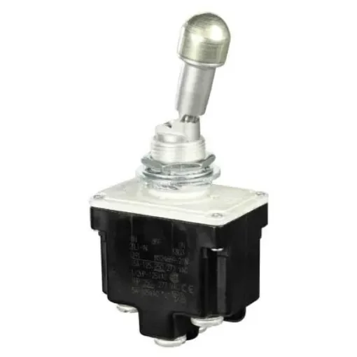 Honeywell Toggle Switch, Bushing Mount, DPDT, Screw Terminal, 125V ac - 2TL1-1N product image