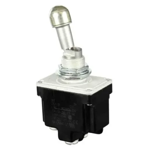 Honeywell Toggle Switch, Panel Mount, (On)-Off, 2RT, Screw Terminal, 125V ac - 2TL1-2G product image