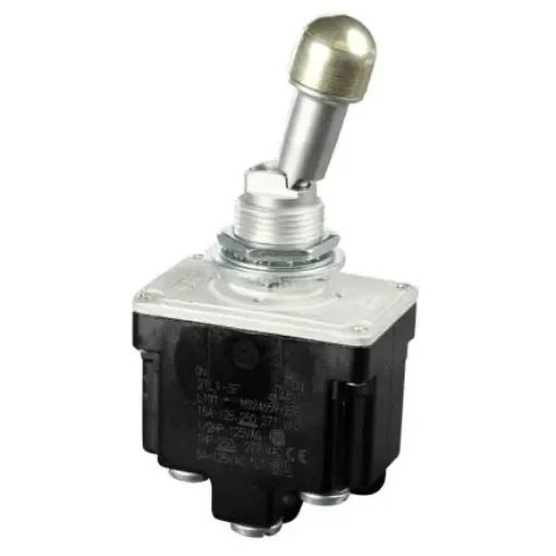 Honeywell Toggle Switch, Bushing Mount, DPDT, Screw Terminal, 125V ac - 2TL1-3F product image