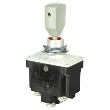 Honeywell Toggle Switch, Bushing Mount, On-Off-On, DPDT, Screw Terminal, 125V ac - 2TL28-1 product image