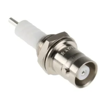 Radiall BNC Series Straight 50O Panel Mount Bulkhead Fitting BNC Connector, jack, Nickel, Solder Termination - R316553000 product image
