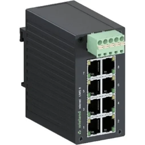 Wieland wieNET UMS 8, Unmanaged 8 Port Ethernet Switch - 83.040.0001.0 product image