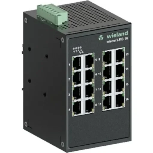 Wieland WIENET LMS 8G-2SFP-W, Unmanaged 16 Port Network Switch - 83.040.1334.0 product image