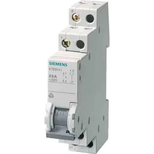 Siemens 1P Pole DIN Rail Isolator Switch - 20A Maximum Current - 5TE8142 product image