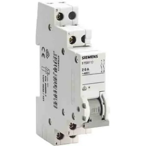 Siemens 2P Pole DIN Rail Isolator Switch - 20A Maximum Current - 5TE8213 product image