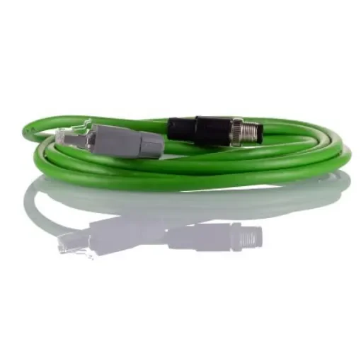 Phoenix ContactM12MS, 3m Cat5, Green M12 to Male RJ45 Male Shielded, Terminated PVC Sheath - 1403496 product image