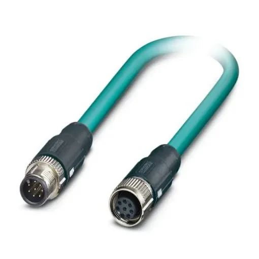Phoenix ContactCAT5, 5m Cat5, Blue M12 to Male M12 Female Shielded, Terminated PUR Sheath - 1407465 product image