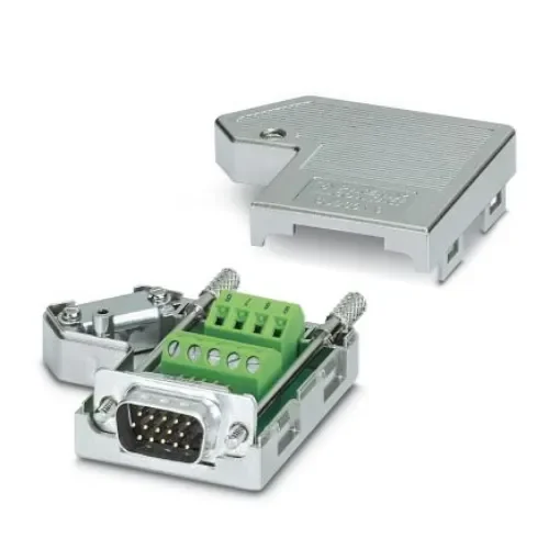 Phoenix Contact SUBCON 15HD/M 15 Way Cable Mount D-sub Connector Plug, with 4-40 Screw Locks - 2708546 product image