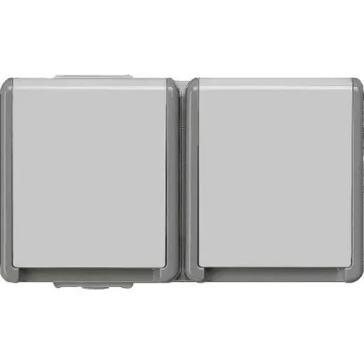 Siemens Grey 2 Gang Plug Socket, 16A, Indoor Use - 5UB4725 product image